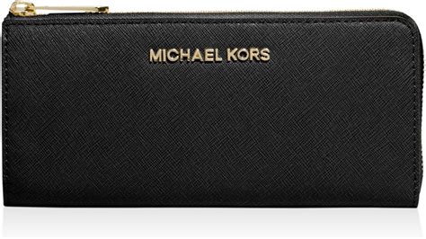 michael kors shoulder and three quarter zip wallet|Michael Kors black zipper wallet.